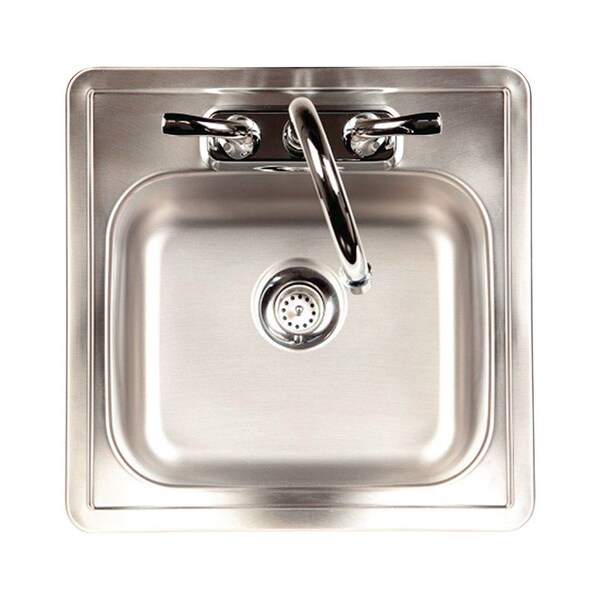 Keeney Mfg Kindred Stainless Steel Top Mount 15 in. W X 15 in. L Single Bowl Bar Sink FBFS602NKIT - main